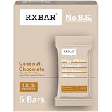 RXBAR Protein Bars, 12g Protein, Gluten-Free, Snacks, Coconut Chocolate, 9.1oz Box (5 Bars)