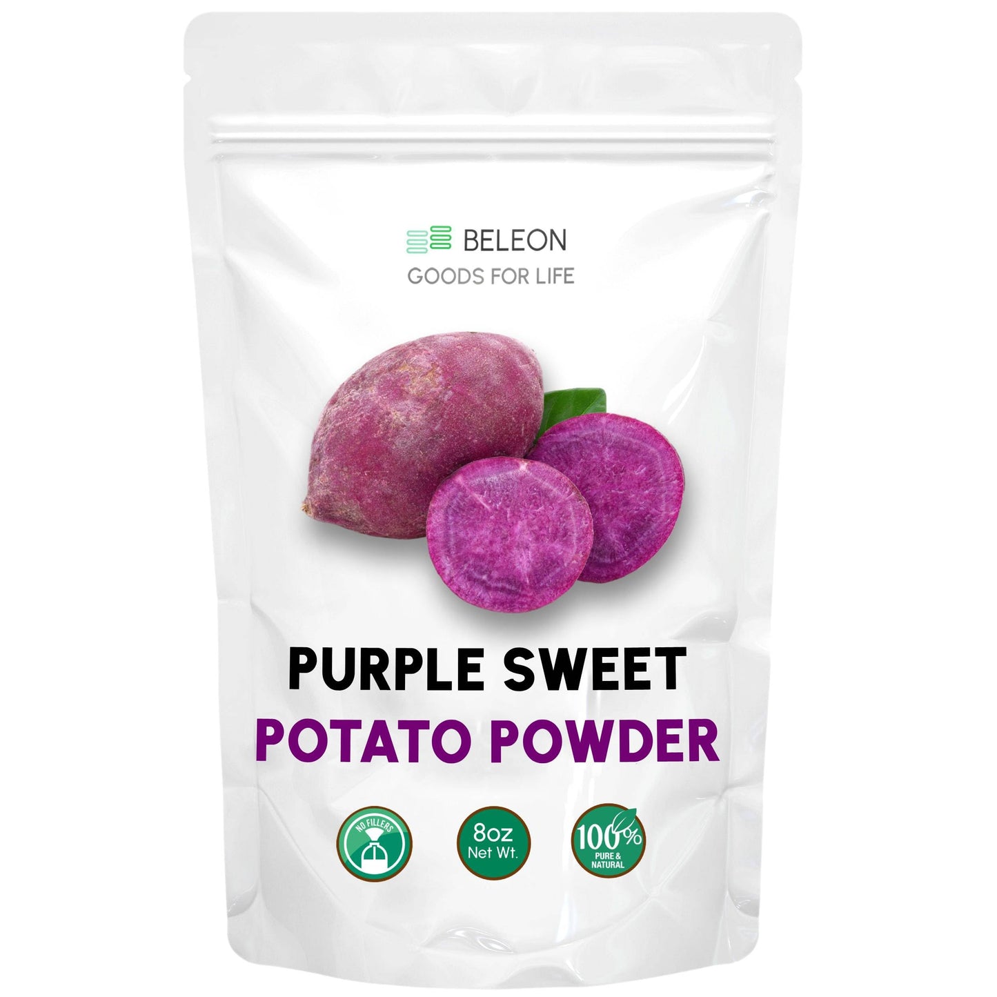 Purple Sweet Potato Powder, Pure All Natural Purple Sweet Potato Powder for Baking, Flavoring, Smoothies, Beverage, 8 oz