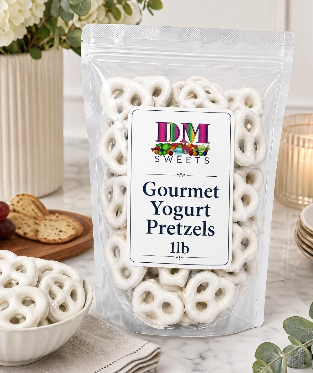 Yogurt Covered Pretzels - 1 lb Resealable Bag | Sweet & Crunchy Snack | Gourmet Yogurt?Dipped Pretzel Treats | Perfect for Gifting, Parties