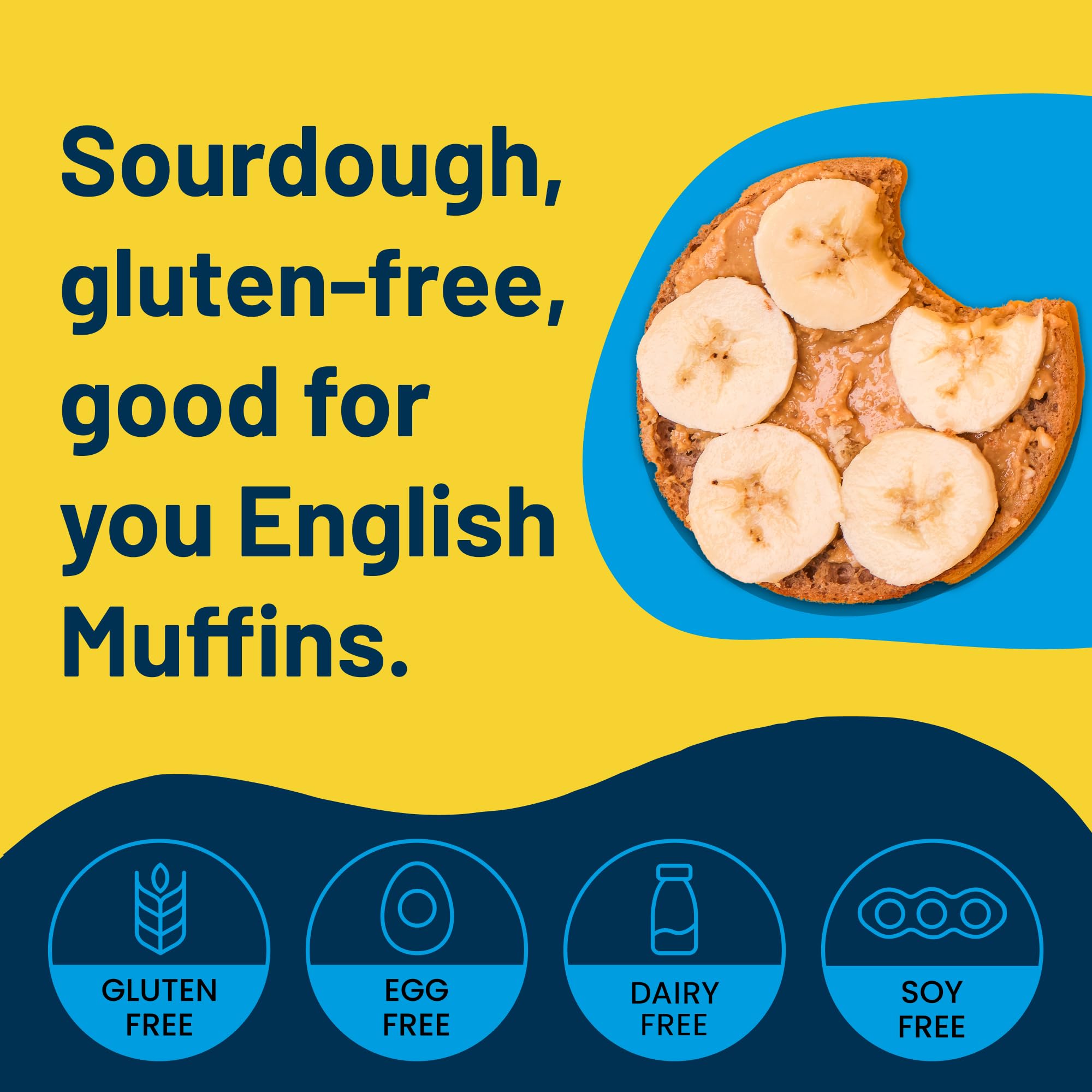 Pacha Buckwheat English Muffins: Original - Certified Organic, Gluten-Free, Vegan, Sprouted, Sandwich Bun, Burger Bun - 13 OZ