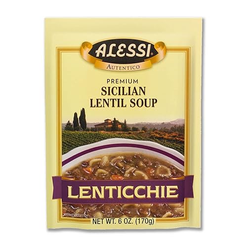 Alessi Autentico Premium Soups, Traditional Flavors, Sicilian Lentil (Sicilian Lentil, 6 Ounce (Pack of 1))