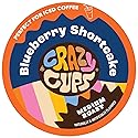 Crazy Cups Blueberry Coffee Pods, Single Serve Blueberry Shortcake Hot or Iced Coffee Cups For Keurig K Cups Machines,(Pack of 1, 22 Count Total)