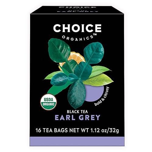Choice Organic Teas Earl Grey Tea - With Bergamot - Fair Trade - Compostable - Contains Caffeine - 48 Organic Black Tea Bags (Pack of 3)