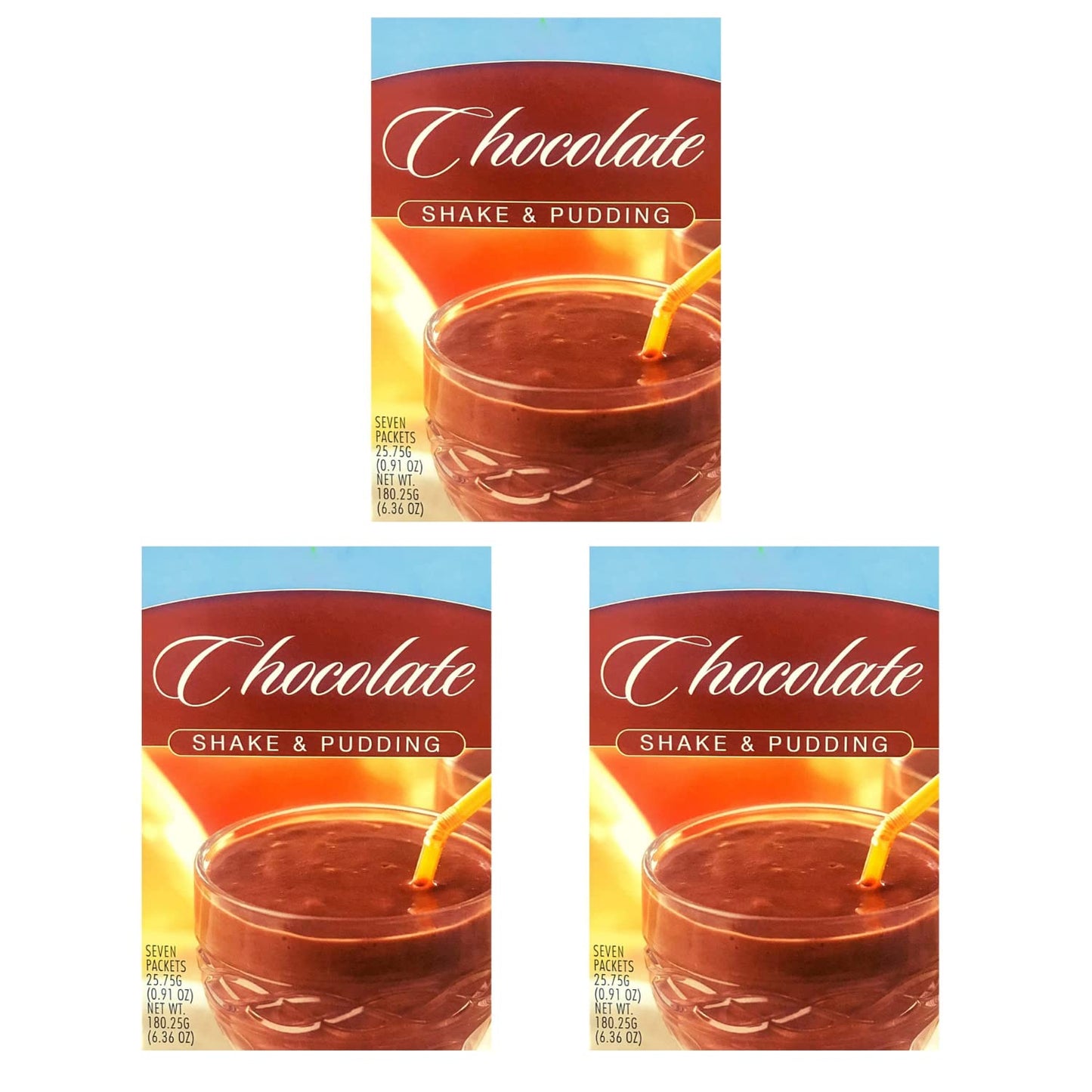Nutmeg State Nutrition Healthywise Pudding or Shake Chocolate 3 Pack, Low Calories, 15g Caseinate Protein, Aspartame Free, Low Fat, 7 Servings Per