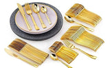 Trendables 140 Pack Disposable Dinnerware & Cutlery Combo Ornamental Design Plates Includes: 20 10.25 in. Large Dinner Plates + 20 8" Dessert Plates