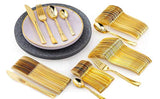 Trendables 140 Pack Disposable Dinnerware & Cutlery Combo Ornamental Design Plates Includes: 20 10.25 in. Large Dinner Plates + 20 8" Dessert Plates