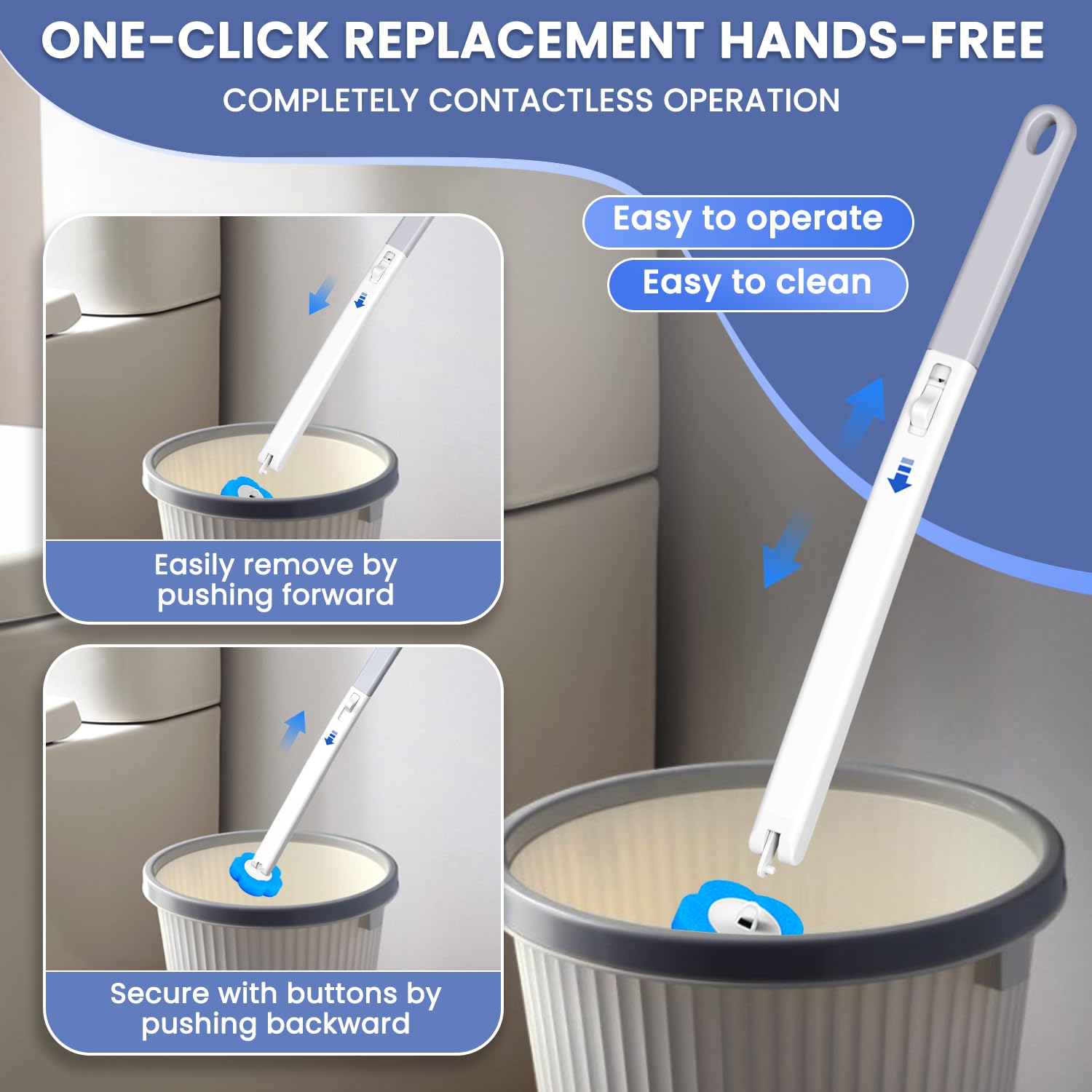 2026 Disposable Toilet Brush Cleaning System with Aromatherapy Refills (Ocean, Lemon, Lavender) - Includes Cleaning Stick, Storage Box, and Scented