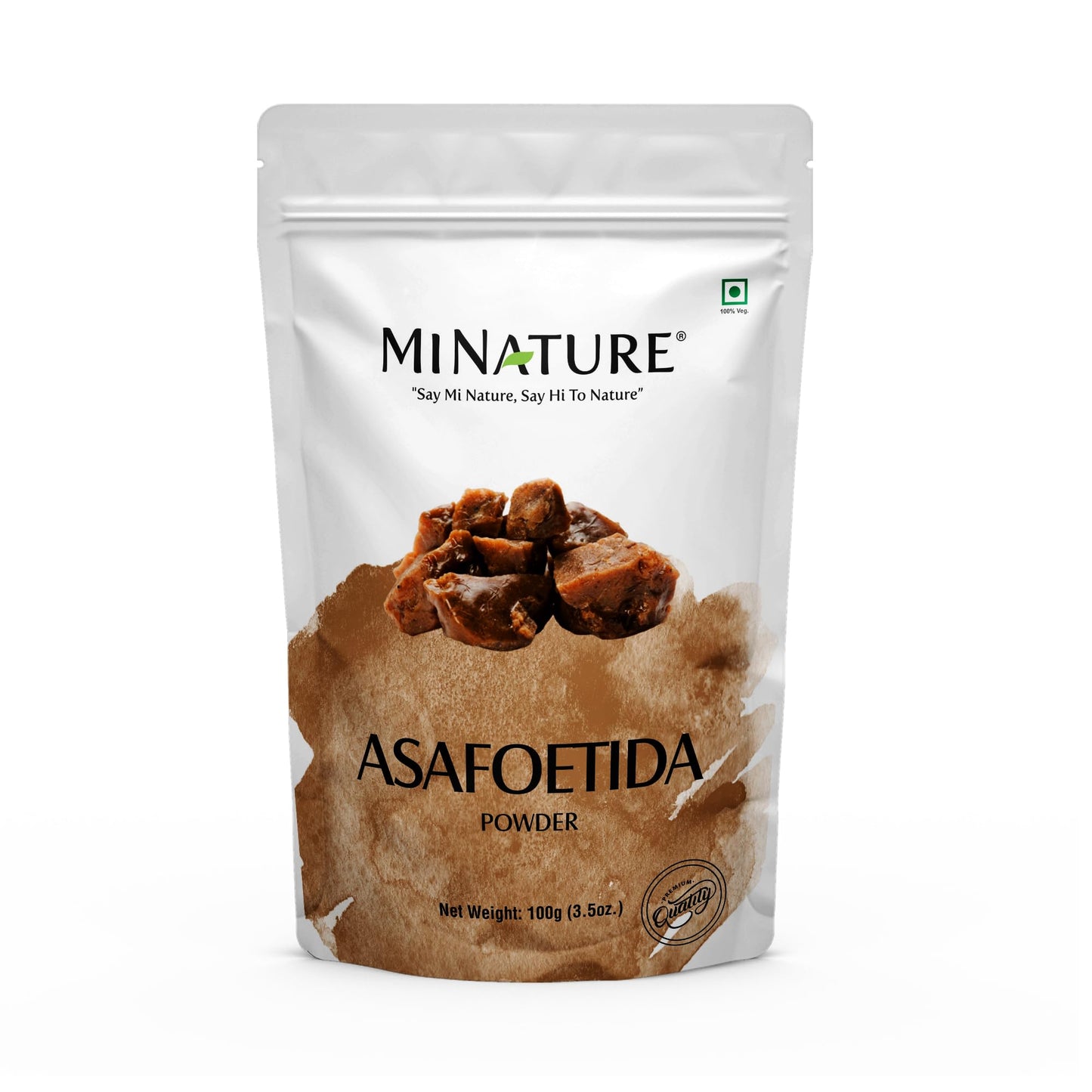 Mi Nature Asafoetida Powder (Hing) | Natural Indian Spice 100g (3.5oz)| Heeng Powder | Authentic Cooking Ingredient from India