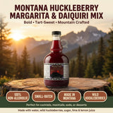 Bounty Foods Montana Huckleberry Margarita Daiquiri Cocktail Mixer 17 oz - Rocky Mountains Hand-Harvested and Crafted - Gourmet Small Batch - Perfect