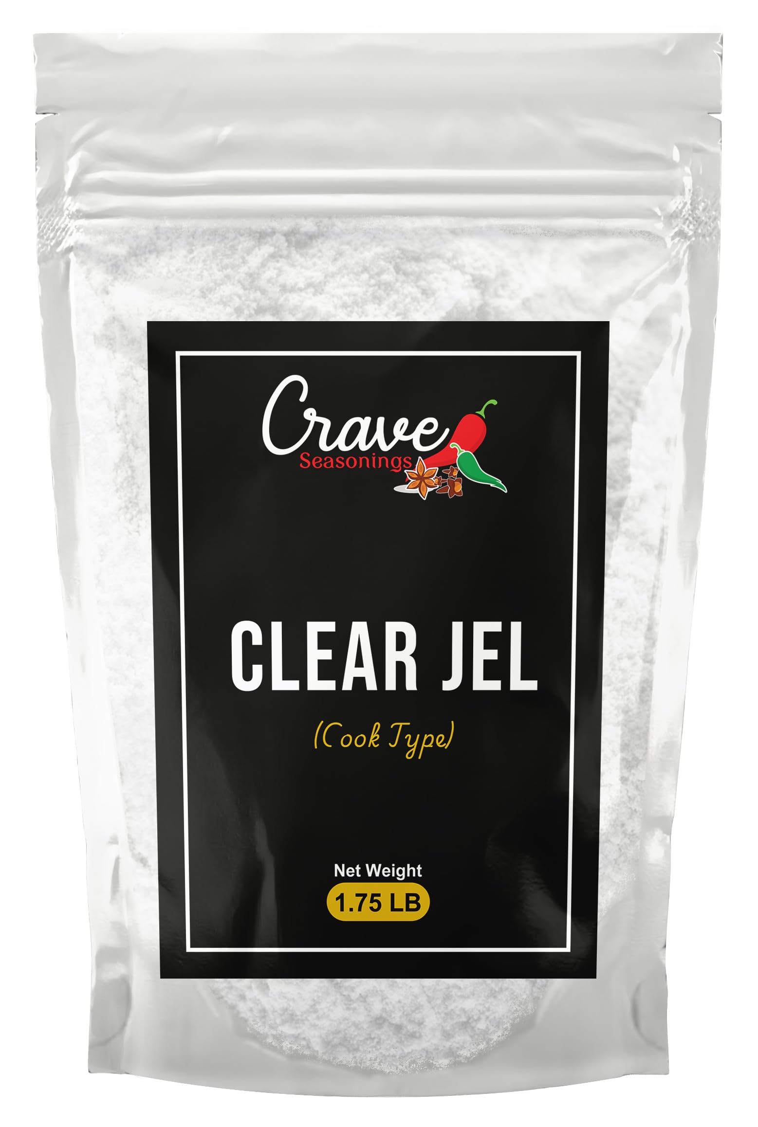 Crave Clear Jel Powder 1.75 LB Bag - Non-GMO Cook Type Powder - For Canning, Cooking and Pie Filling - Unflavored