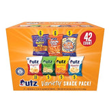 Utz Snack Variety Pack Individual Snacks, Includes Potato Chips, Cheese Curls, Popcorn, and Party Mix, Crunchy Travel Snacks for Lunches, Vending