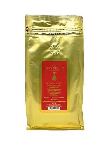 Cafe Don Pello - 100% Arabica Coffee - Premium Grade - Ground Coffee - 14oz Bag
