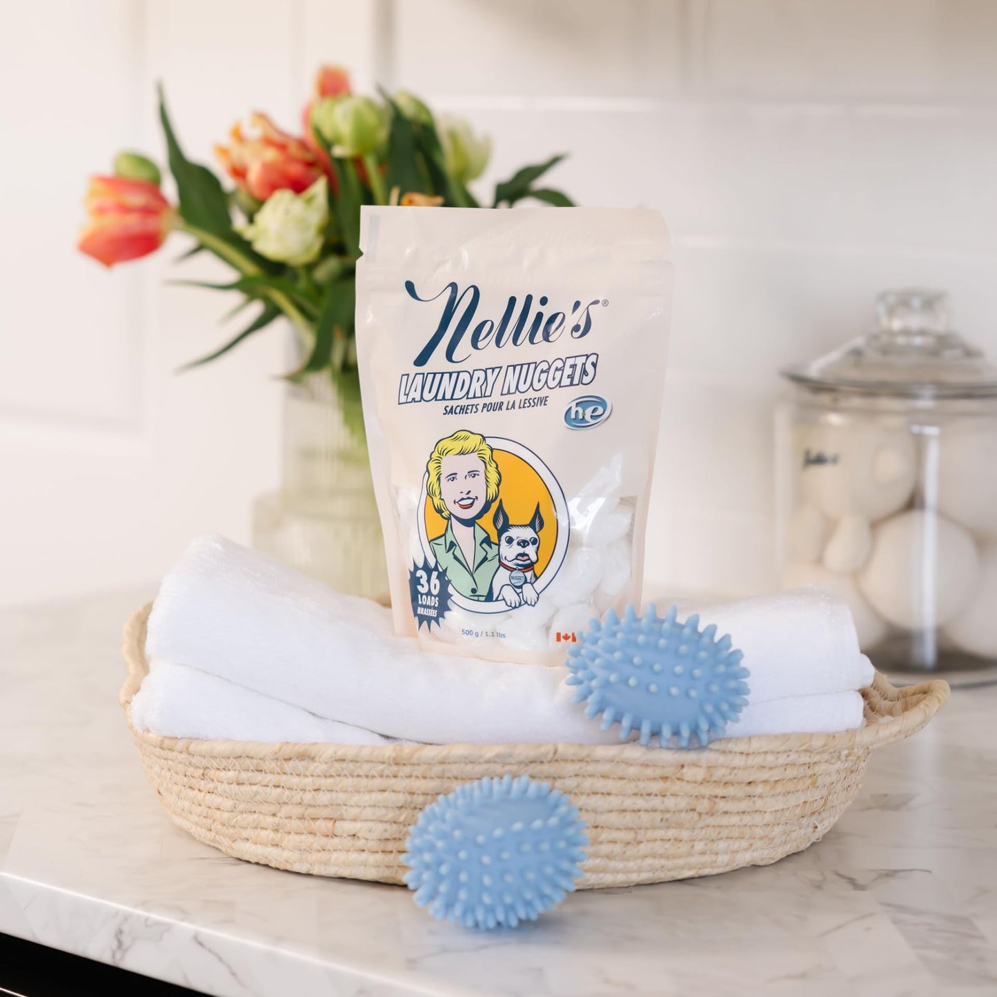 Nellie's Laundry Nuggets - Concentrated Detergent Pods - Vegan, Plant-Based, Biodegradable Formula - Effective & Gentle Cleaning - Eco-Friendly Power