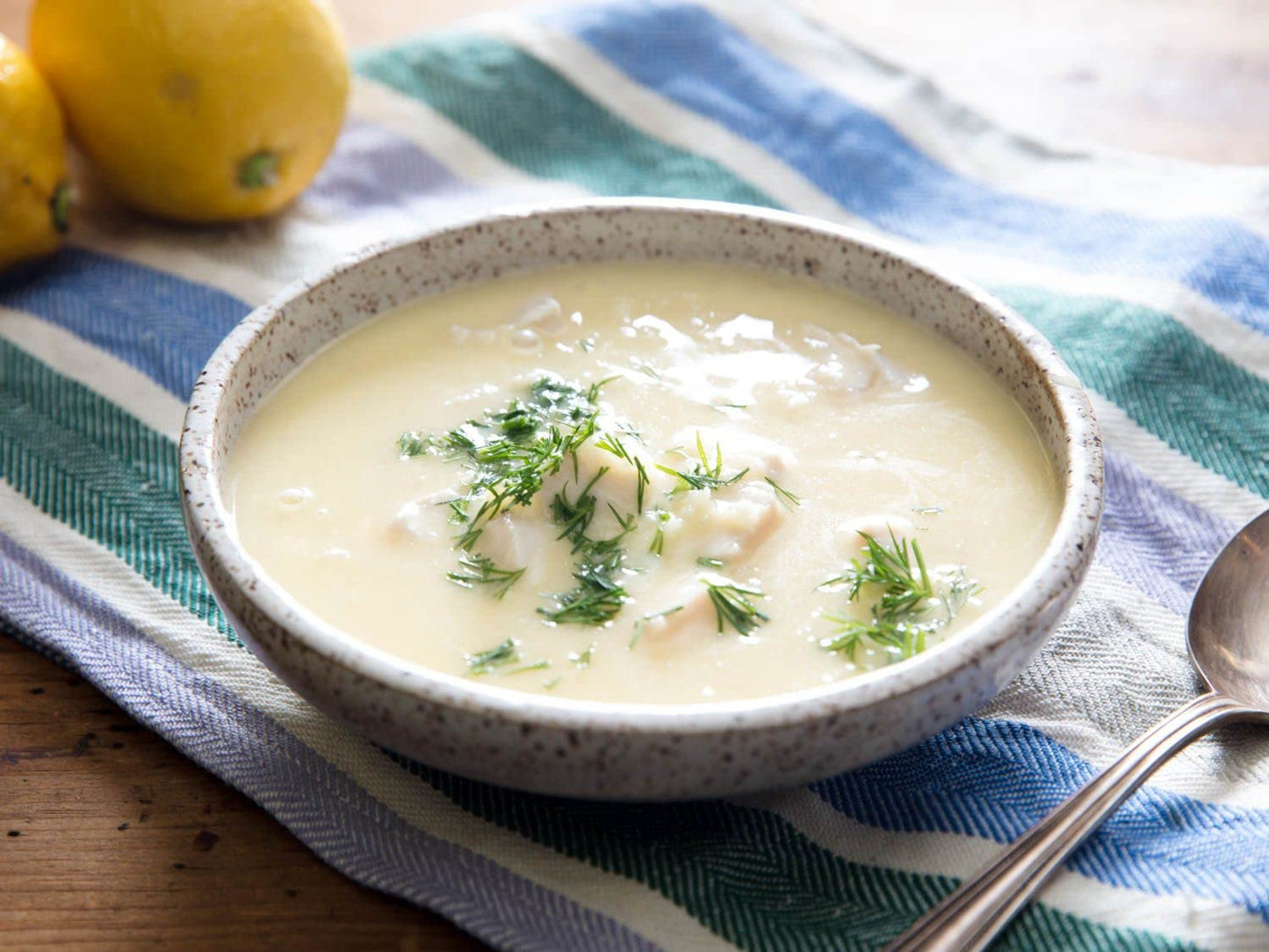Athenian Foods Egg Lemon Chickn Soup with Rice | Avgolemono | All Natural 16oz Jar Greek Soup