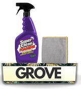 Super Clean Citrus Scent Foaming Cleaner and Degreaser Spray 32 oz Bundle with Microfiber Cloth - Heavy Duty Degreaser for Kitchen, Oil, Grime