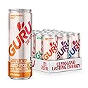 GURU Zero Sugar Energy Drink Variety Pack, Organic Sparkling Energy Drink with 140 MG Natural Caffeine & Coconut Water for Workouts, Performance