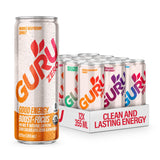 GURU Zero Sugar Energy Drink Variety Pack, Organic Sparkling Energy Drink with 140 MG Natural Caffeine & Coconut Water for Workouts, Performance