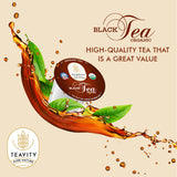 Teavity Organic Black Tea Pods - 12 Unsweetened Tea Pods for Keurig Kcup Brewers - Naturally Caffeinated, Hand-Picked from Sri Lanka, Sturdy