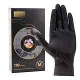 Ultra-Thick Black Gloves for Kitchen & Cleaning - 100PK Disposable, Food Safe, Chemical Resistant - Heavy-Duty Rubber Gloves for Handling, Sanitation