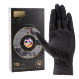 Ultra-Thick Black Gloves for Kitchen & Cleaning - 100PK Disposable, Food Safe, Chemical Resistant - Heavy-Duty Rubber Gloves for Handling, Sanitation