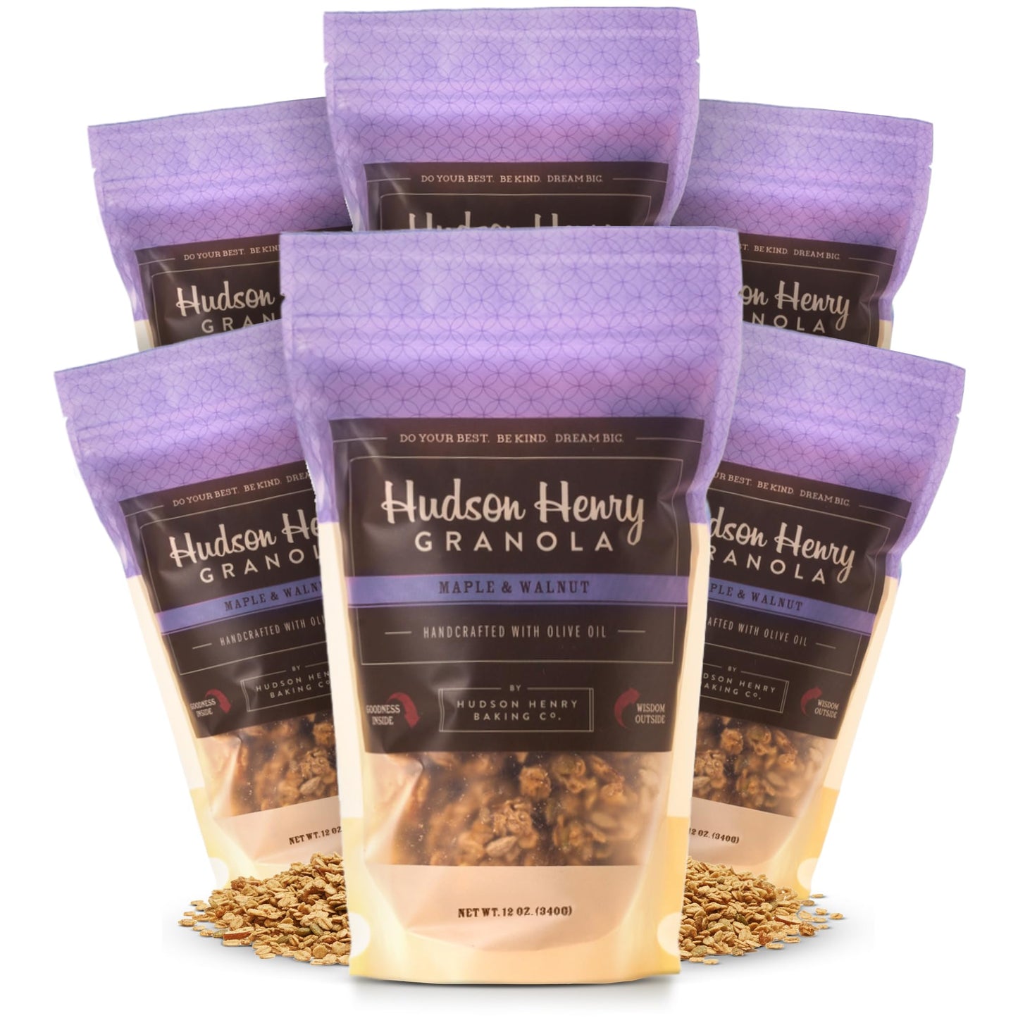 Hudson Henry Maple Walnut Granola | Gluten Free Granola with Nuts and Seeds | Vegan, Non-GMO & Small Batch Baked with Pure Maple Syrup & Extra Virgin