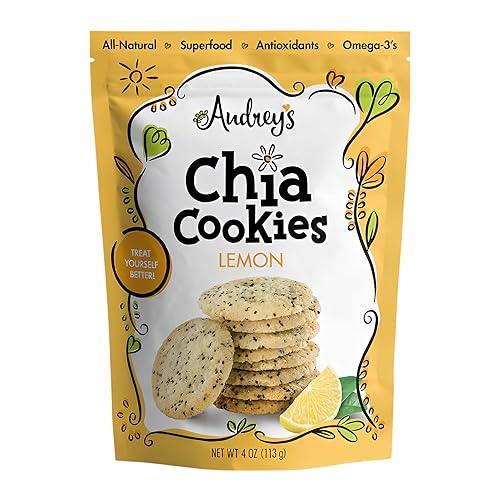Audrey's Chia Cookies - (Lemon, 3 Pack), Natural, Antioxidants, Omega-3's, Non-GMO