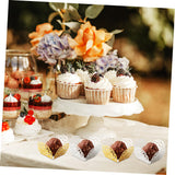 FELTECHELECTR 100pcs Flower Edge Truffle Wrappers for Wedding Party Chocolate Cup Liners Safe Paper Dessert Wraps
