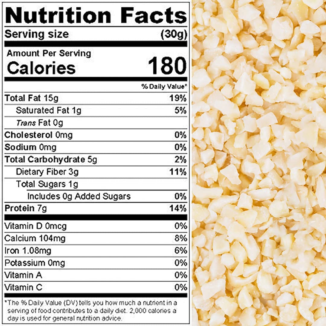 Presto Sales Chopped Almonds Raw, 16 oz | All Natural Blanched Almonds | High Protein, Keto, Non GMO | Packaged in Resealable 1 lb Pouch Bag