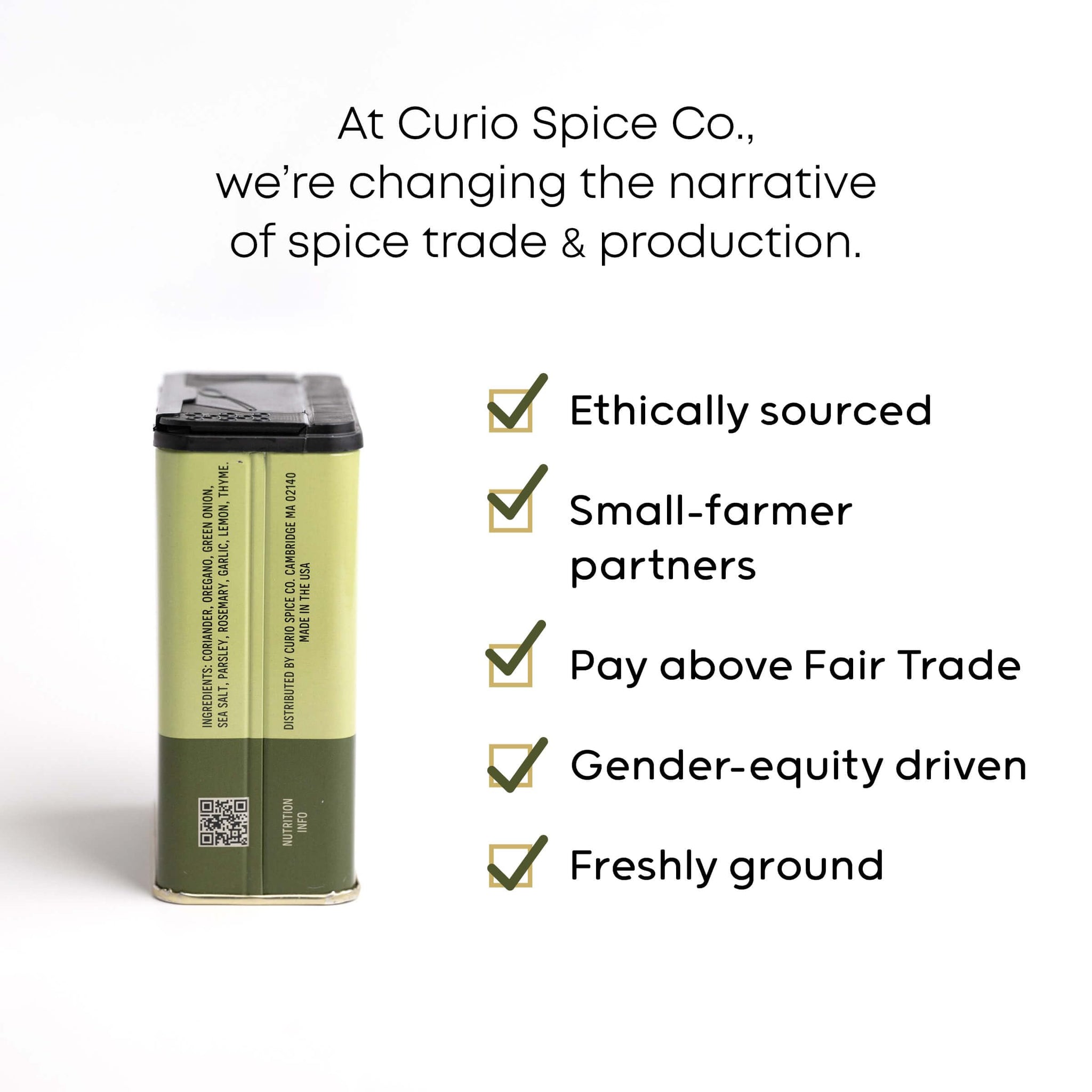 Curio Spice Co - Herb Goddess Everyday Blend - Made w/Green coriander, Greek Oregano & Chives - Great for White Meat, Soups, Salads, & Rice - 1.3oz