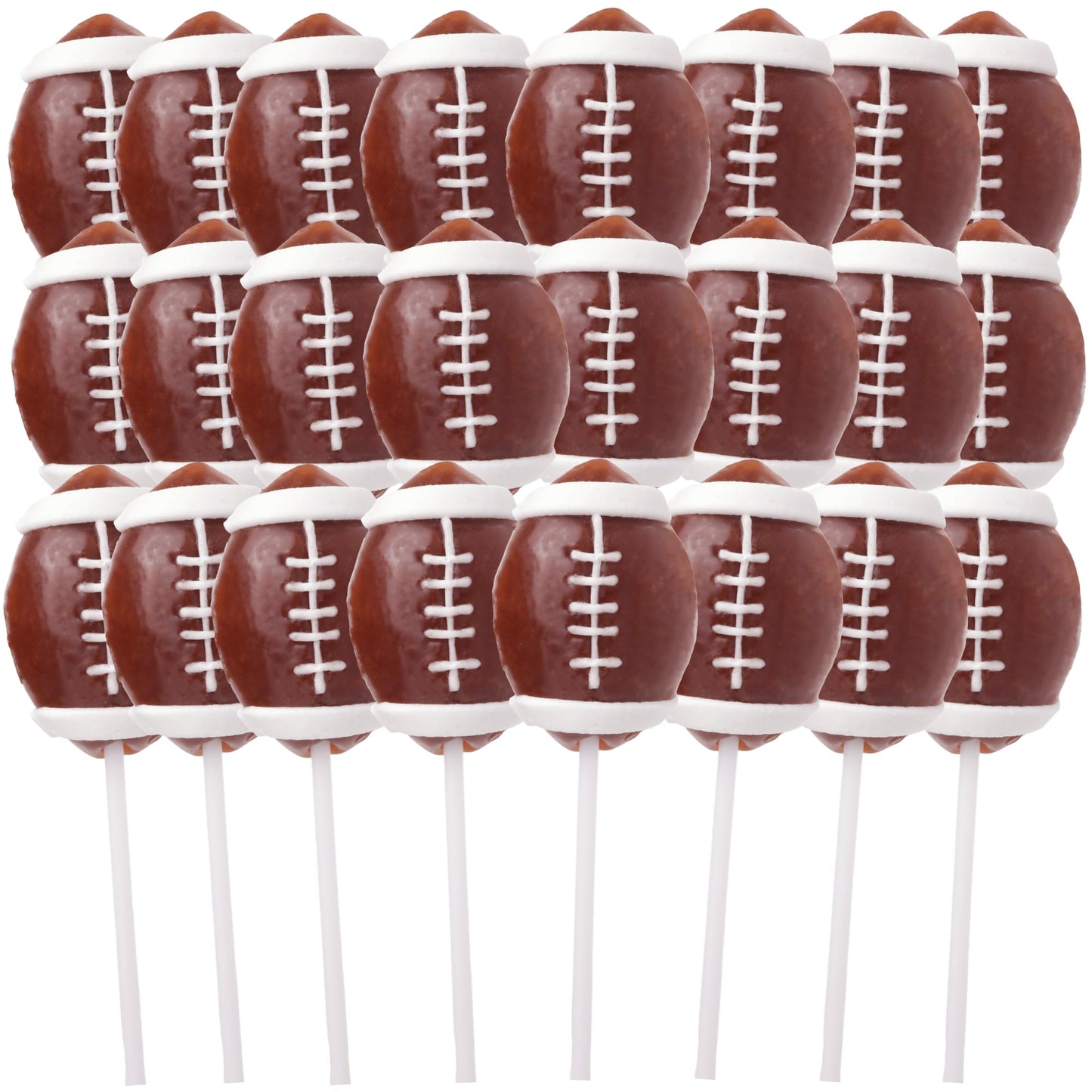 Football Lollipops, Individually Wrapped Sports Suckers, Fruit Flavored, Team Party Favors, 24 Count Box, 10.16 Ounces
