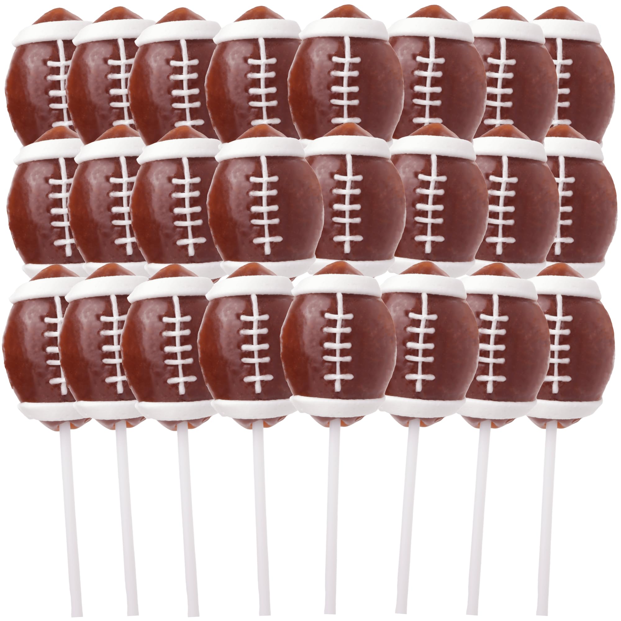Football Lollipops, Individually Wrapped Sports Suckers, Fruit Flavored, Team Party Favors, 24 Count Box, 10.16 Ounces