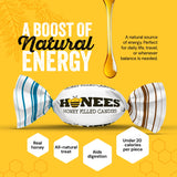 Honees Hard Candy Individually Wrapped - Variety Pack (Honey & Ginger + Honey & Caramel) - Natural & Healthy Candy, Italian Made - 2 Pack (5.7 oz)