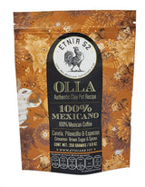 Etnia 52 - Café de Olla, 100% Mexican Ground Coffee, 250 grams or 8.8 oz, Kosher Certified (KMD), Made in Mexico, Includes Free Ebook Recipe Link
