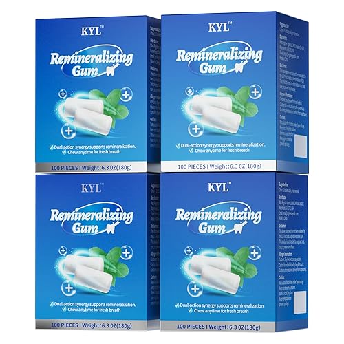 Remineralizing Gum, Xylitol Mint Chewing Gum Sugar Free for Fresh Breath and Enamel Care Support, Gluten-Free Oral Care Gum for Adults at Work Travel
