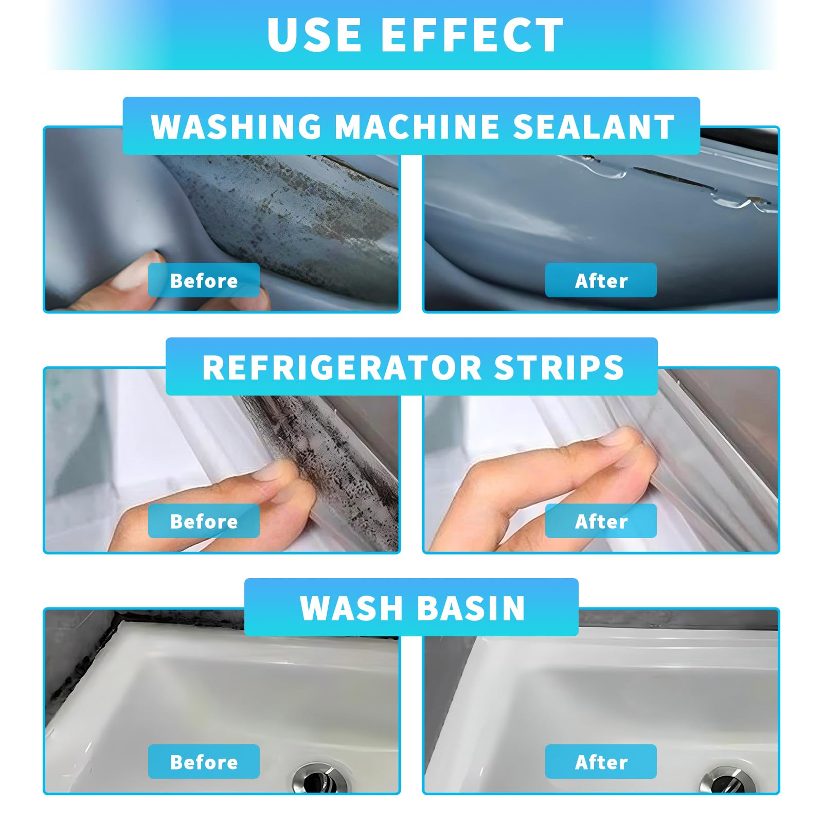 BARINOX Household Mol-d Remover Gel - Stain Cleaning Gel Kit - 14 FL Oz / 10 in 1 Premium Cleaning - for Washing Machine Seals, Tile Grout, Bathroom