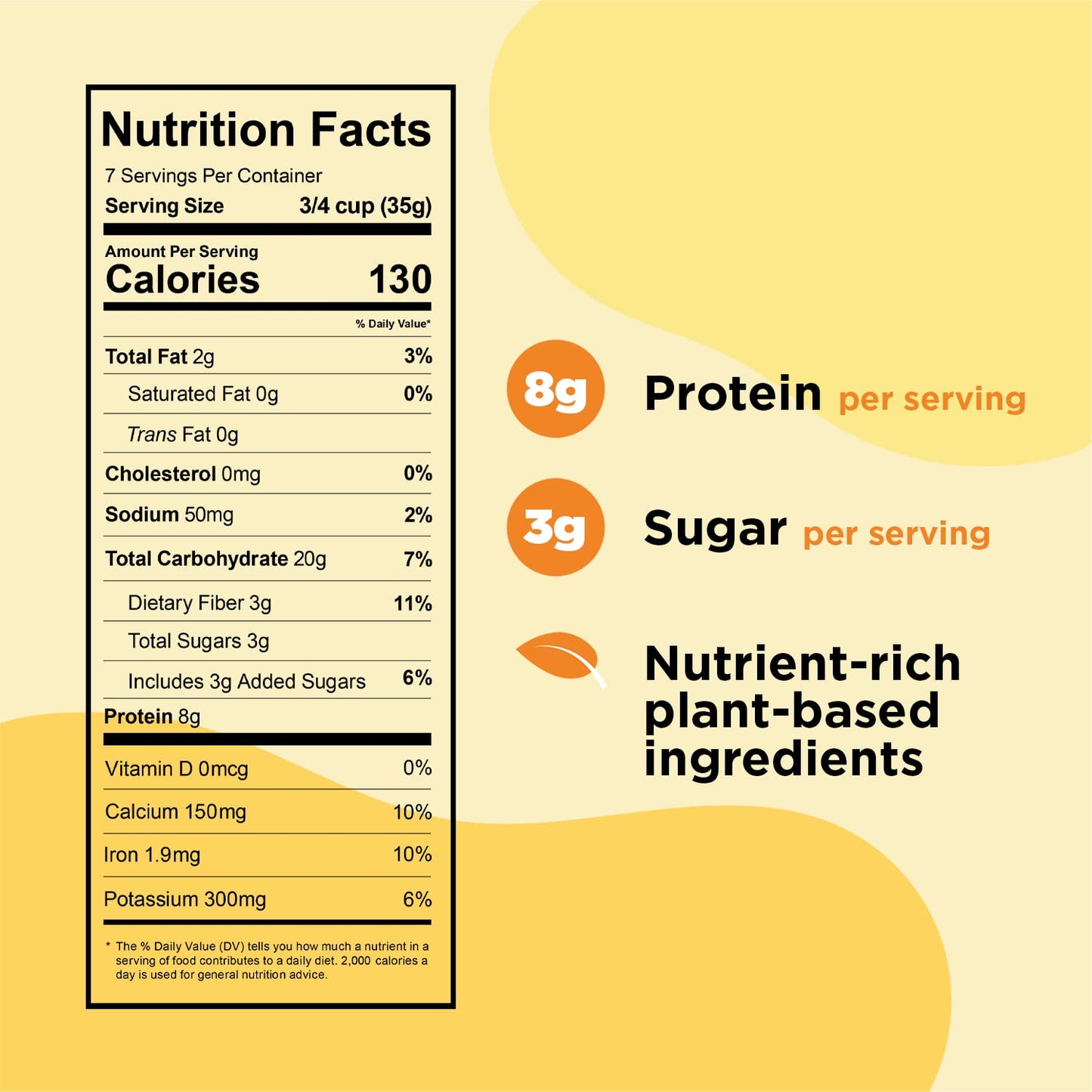 Protein and Gluten-Free Breakfast Cereal by Three Wishes (1-Pack) - High Protein and Low Sugar Snack - Vegan, Kosher, Grain-Free and Dairy-Free