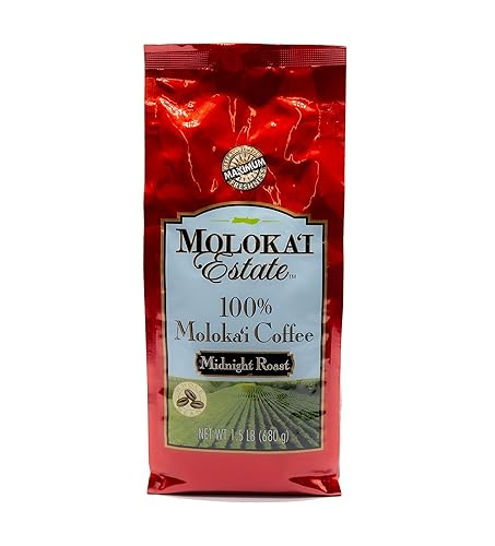 Molokai Estate 100% Moloka'i Coffee - Midnight Roast Whole Bean 1.5 lb