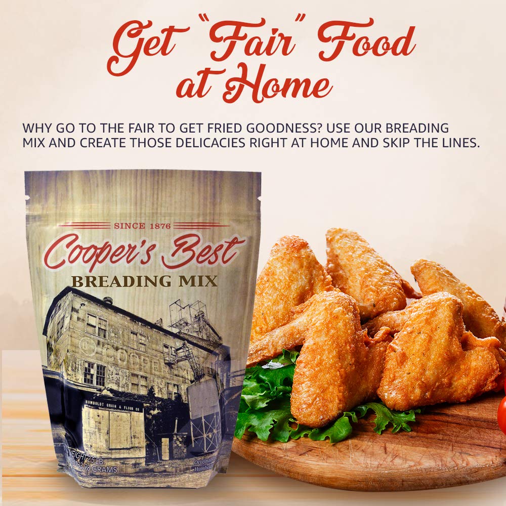Cooper’s Best Breading Mix (2.5 LB Bag) - Based On Original 1876 Recipe - An Old Favorite Perfect for Any Time - Premium Milled Flour - Made in the USA - 28 Servings