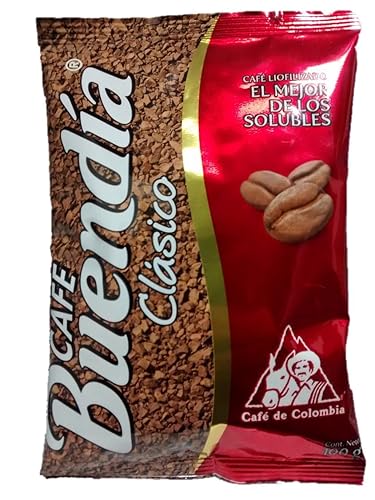 Buendia Instant Coffee, 100% Colombian Freeze Dried Coffee - 3.52 oz, 100g.