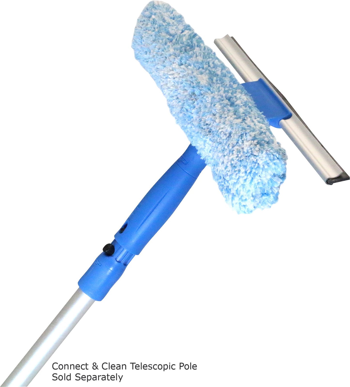Unger Professional 2-in-1 Squeegee & Scrubber - 10” Window Cleaning Tool - Cleaning Supplies, Squeegee for Window Cleaning, Commercial & Residential