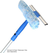 Unger Professional 2-in-1 Squeegee & Scrubber - 10” Window Cleaning Tool - Cleaning Supplies, Squeegee for Window Cleaning, Commercial & Residential