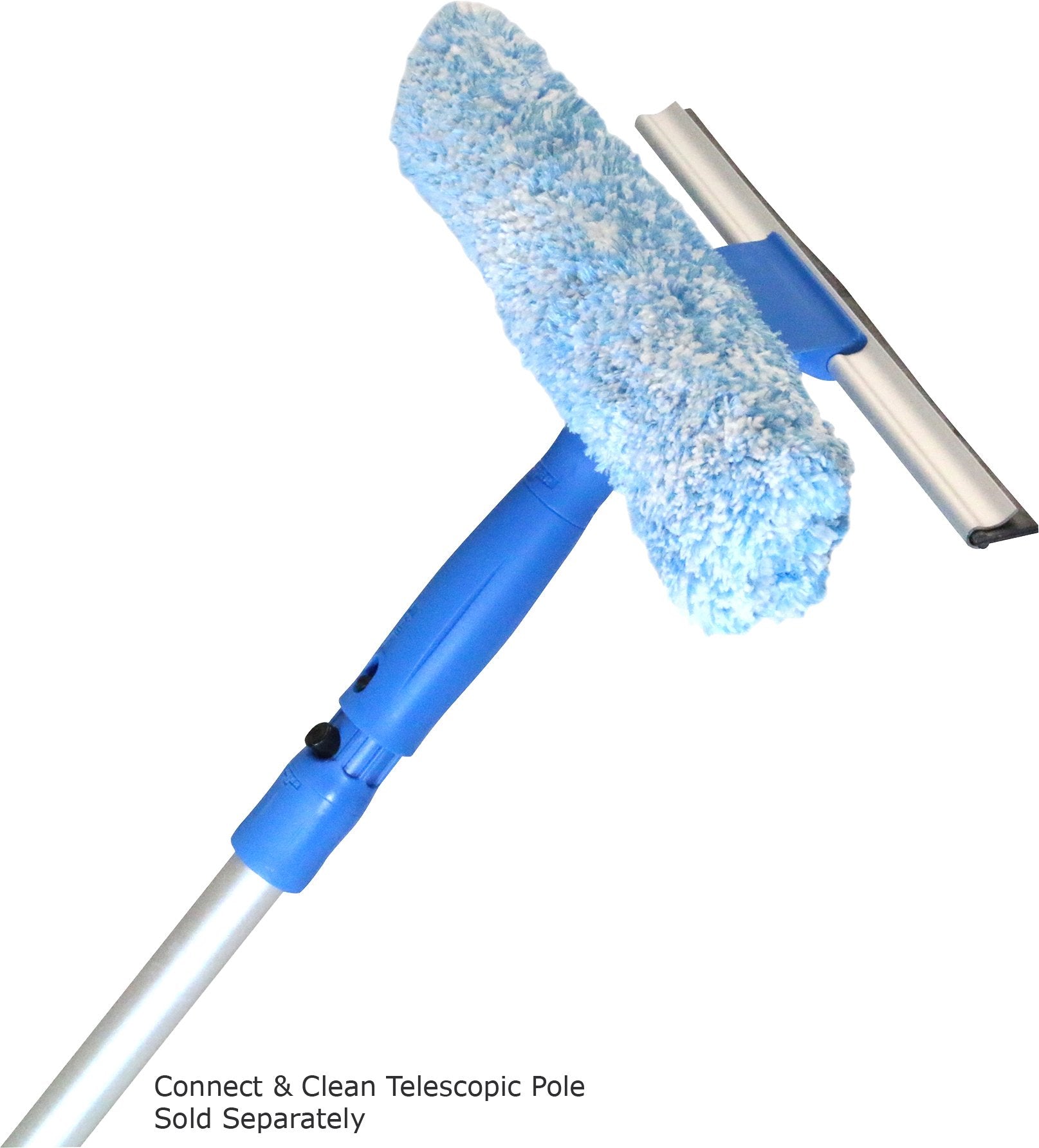 Unger Professional 2-in-1 Squeegee & Scrubber - 10” Window Cleaning Tool - Cleaning Supplies, Squeegee for Window Cleaning, Commercial & Residential