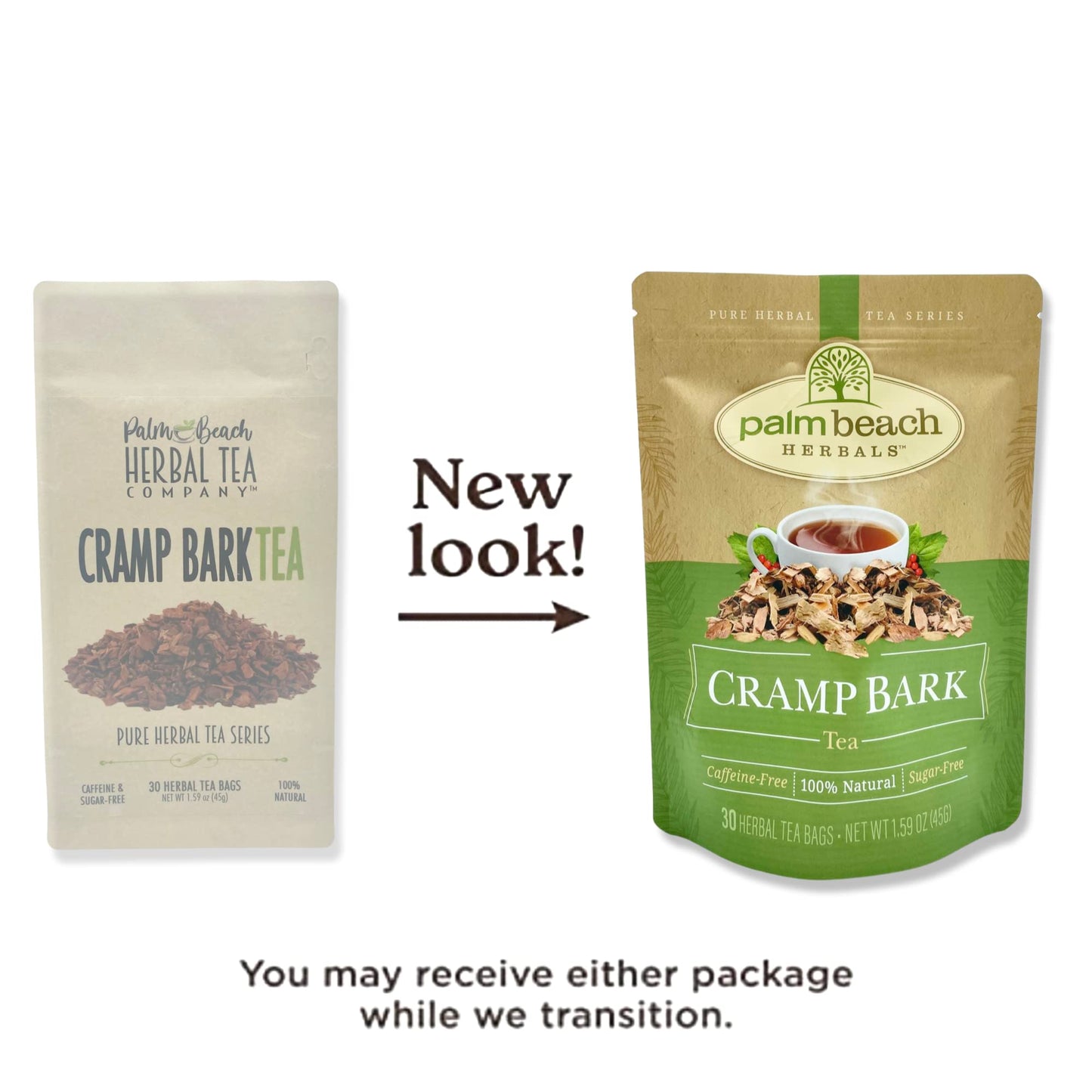 Palm Beach Medicinal Herbs - Cramp Bark Tea - Pure Herbal Tea Series, 30ct
