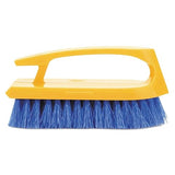 Rubbermaid Commercial Products Iron Handle Scrub Brush 6-inches Polypropylene Fill Cobalt Bristles For Hard Scrubbing on