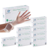 DealbyBox Medium Clear Vinyl Gloves (1000 Count) | Latex-Free & Powder-Free Disposable Gloves | Food Safe PVC Gloves for Cooking, Cleaning & Food