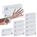 DealbyBox Medium Clear Vinyl Gloves (1000 Count) | Latex-Free & Powder-Free Disposable Gloves | Food Safe PVC Gloves for Cooking, Cleaning & Food
