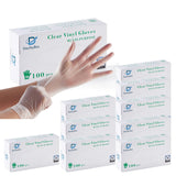 DealbyBox Medium Clear Vinyl Gloves (1000 Count) | Latex-Free & Powder-Free Disposable Gloves | Food Safe PVC Gloves for Cooking, Cleaning & Food