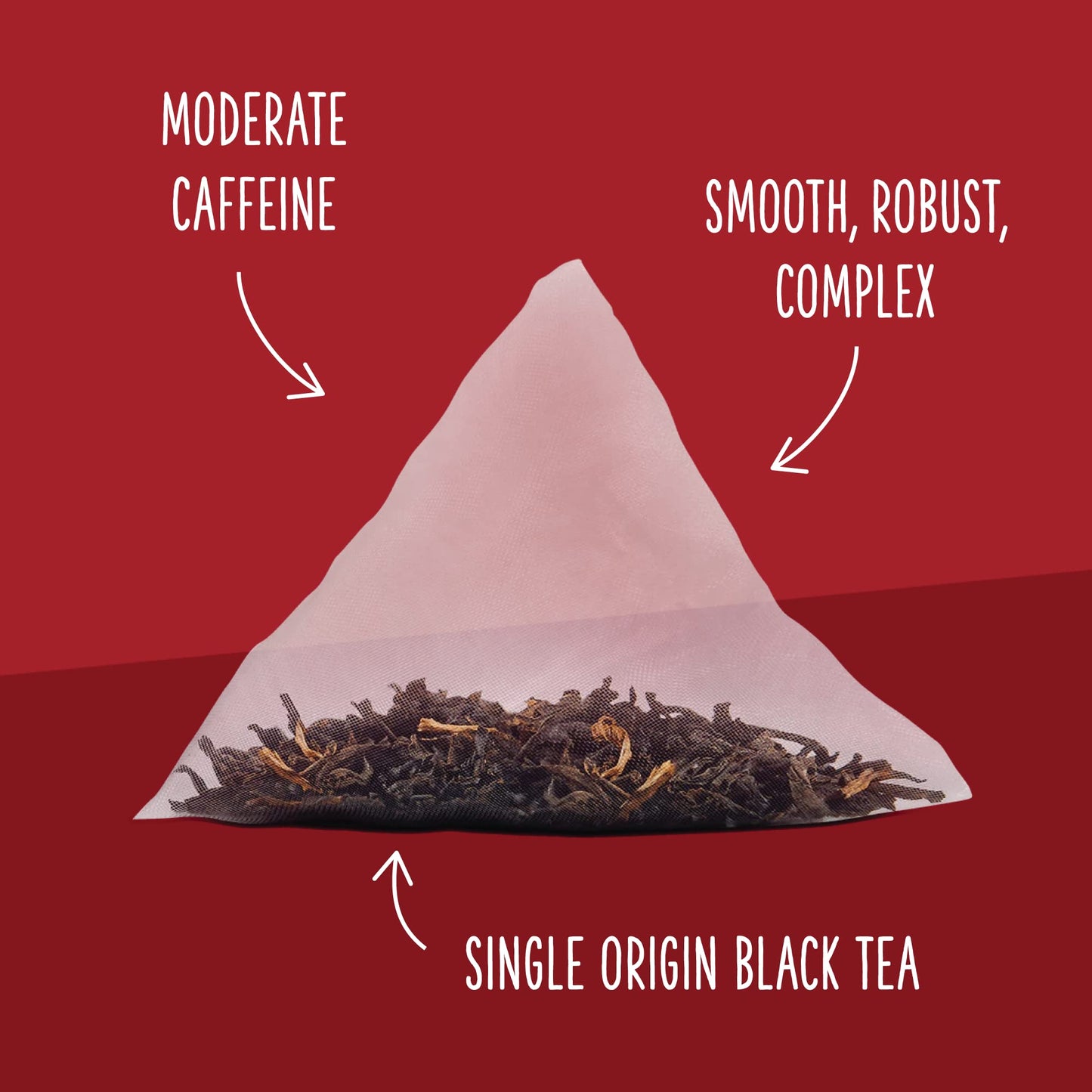Two Leaves and a Bud Organic Assam Black Tea Bags, Whole Leaf Caffeinated Black Tea in Pyramid Sachets, 15 Count (Pack of 1)