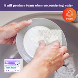 24 Pack Light Scouring Pad with Foam, Triple Cleaning Scrub Pad Singles Heavy Duty Household Non-Scratch Abrasive Hand Pad Multi Surface Magic Sponge