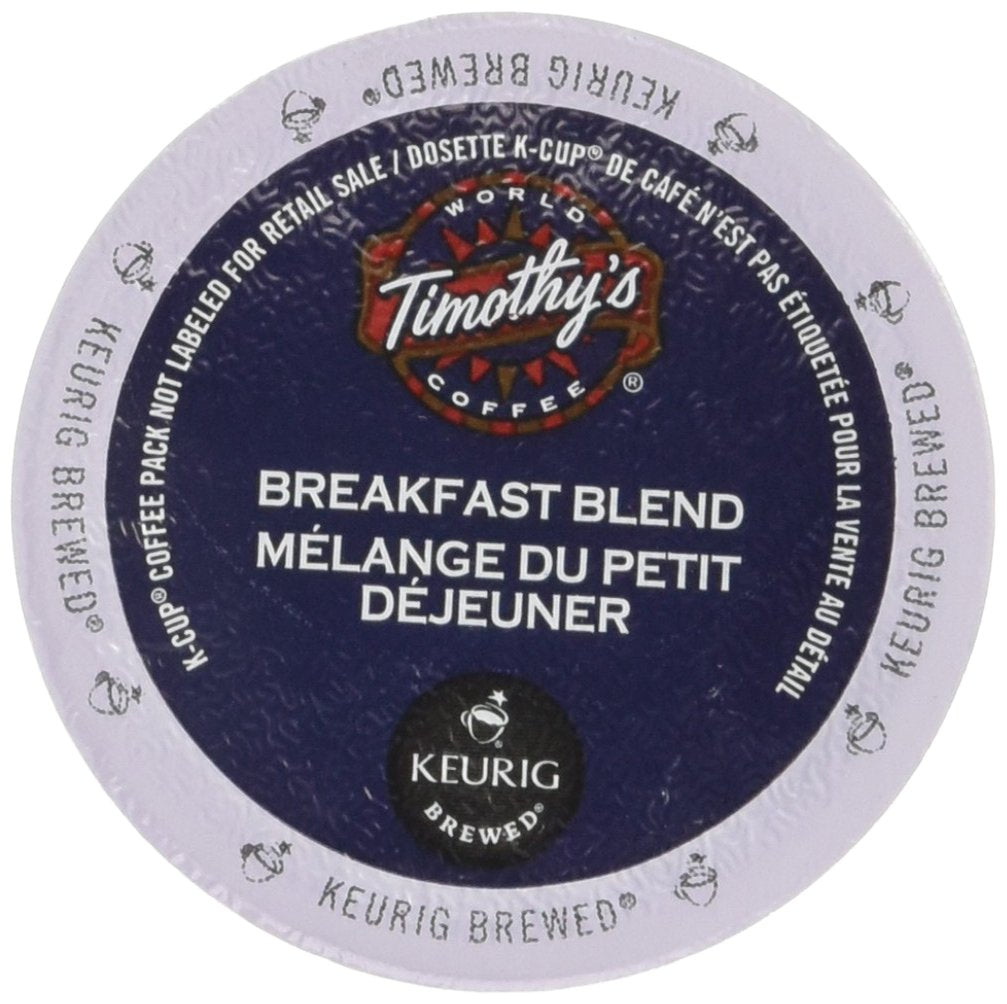 Timothy's Breakfast Blend Coffee, K-Cup Portion Pack for Keurig Brewers (24 Count)